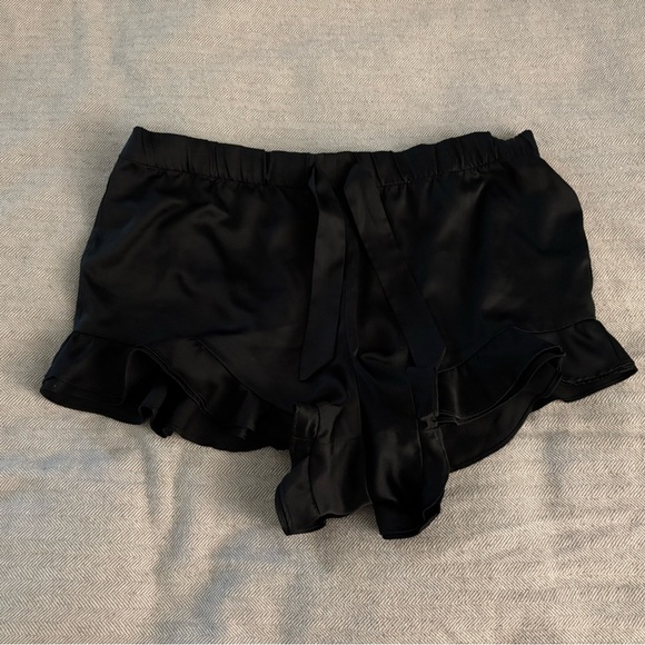 Victoria Secret Black Satin Sleep Shorts - Picture 3 of 6